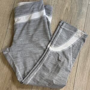 Lululemon Run Inspire Crop II Leggings Wee Are From Space White Combo Size 6